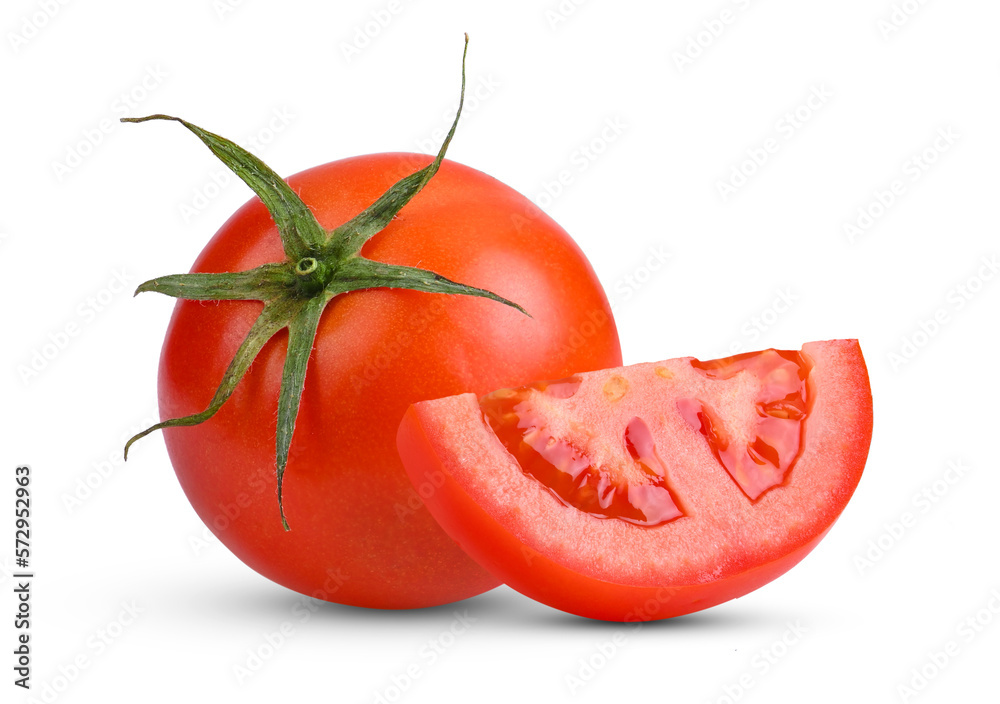tomato isolated on transparent png - obrazy, fototapety, plakaty 