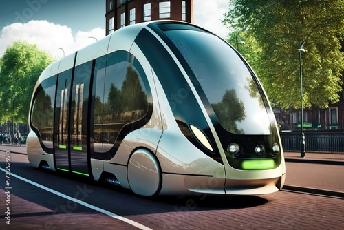 Tram in the city, Generative AI