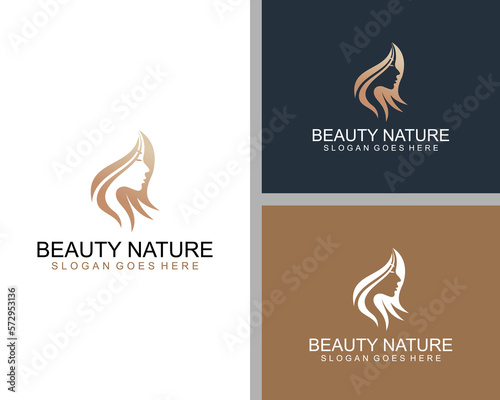 beauty hair logo template vector. Modern cosmetic logo design concept