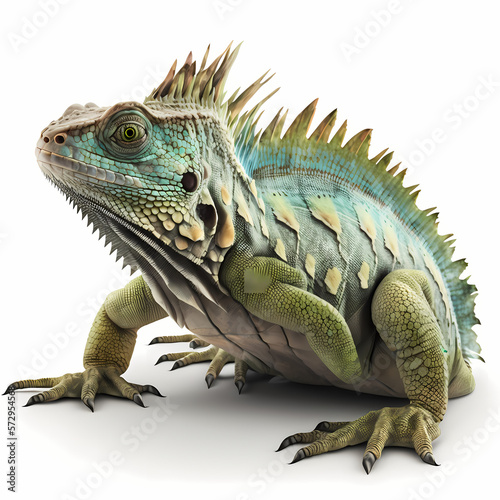 Iguana Isolated White