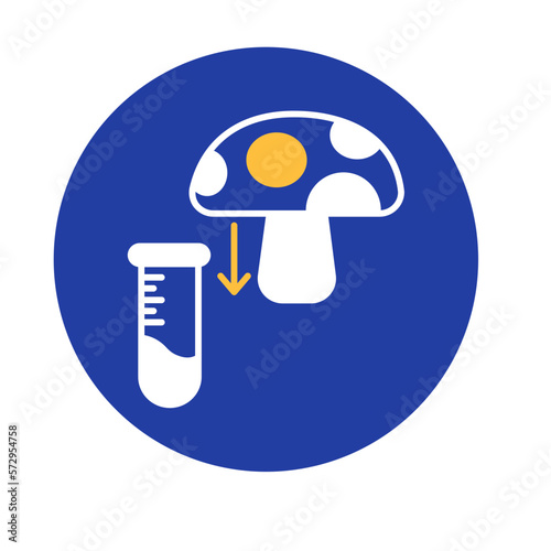 Mushroom experiment Vector Icon

