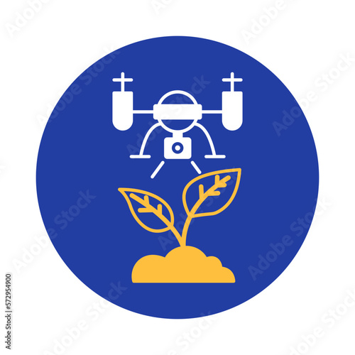 Botany drone defence Vector Icon

