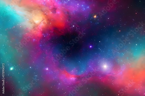 Colorful Galaxy and Star 