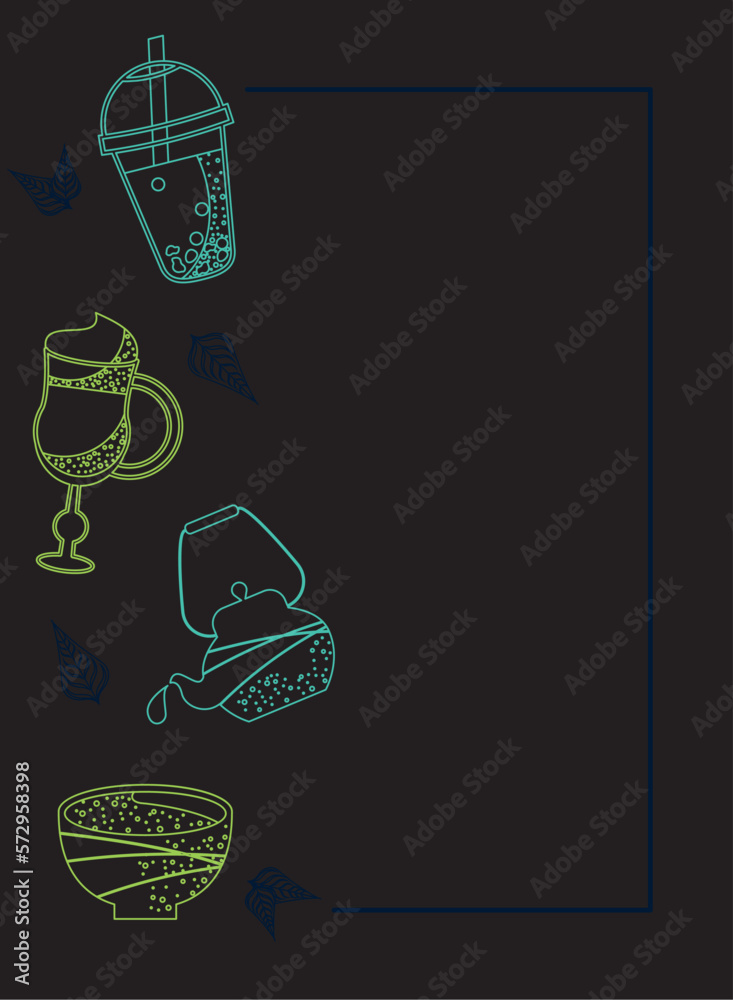 matcha product neon style matcha product neon style