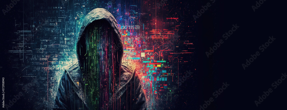 Hacker attack, cyber criminality, computer fraud, hacker, data theft ...