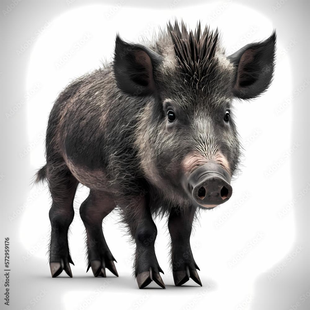 Wildboar Isolated white