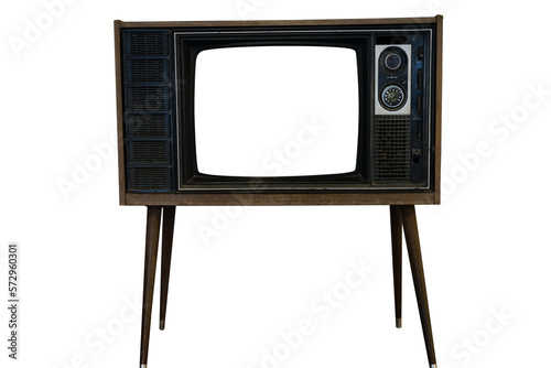 TV analog with the button, put with stand electronic equipment the old design