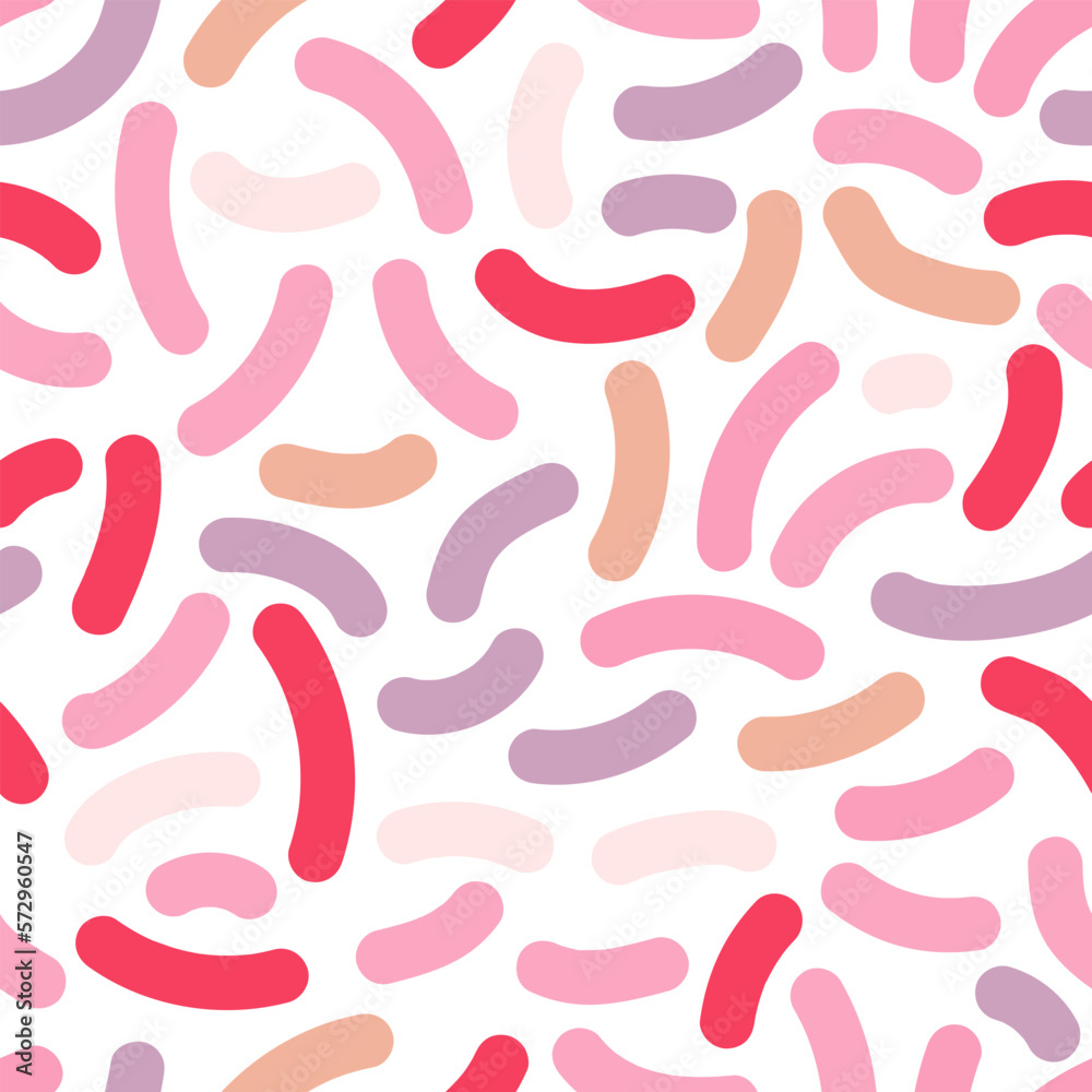 Seamless pattern with colorful abstract hand drawn lines.