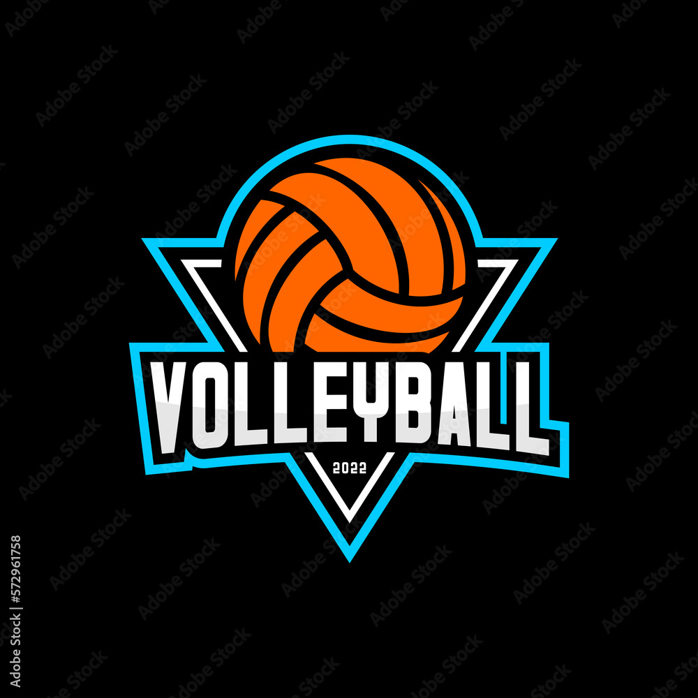 volleyball sport logo vector design