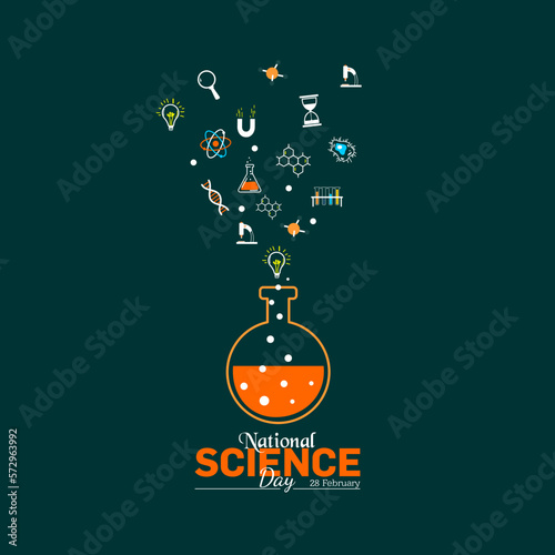 Illustration of National Science day concept