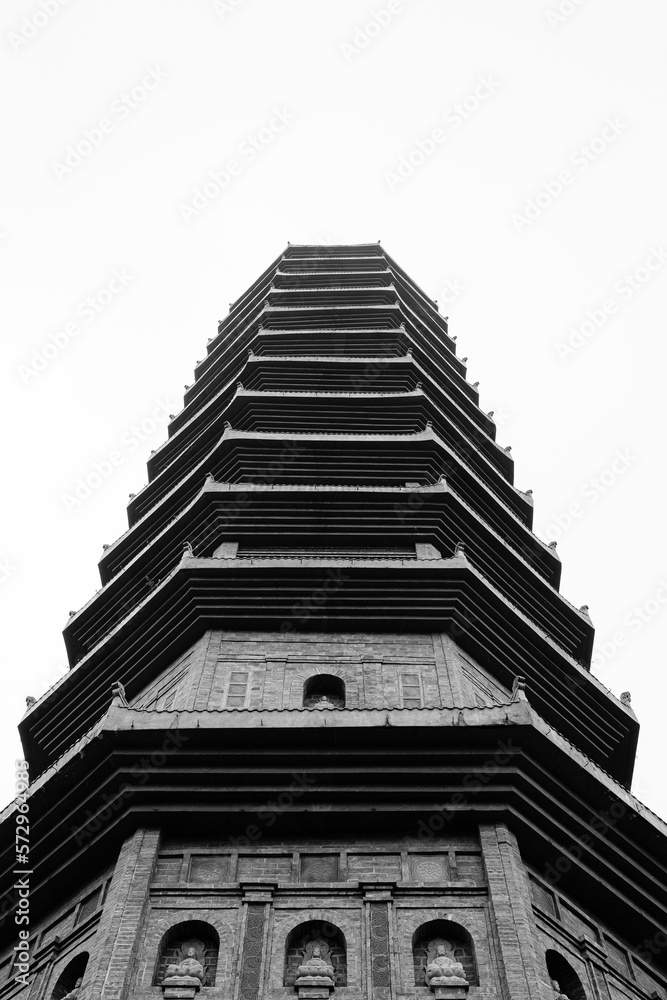 Majestic Pagoda Towering into the Sky in Vietnam Majestic Pagoda Towering into the Sky in Vietnam