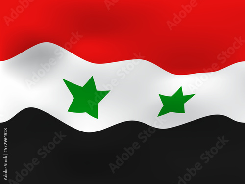 Syria national flag design vector, national emblem design vector Syria, national symbol design, Syria flag