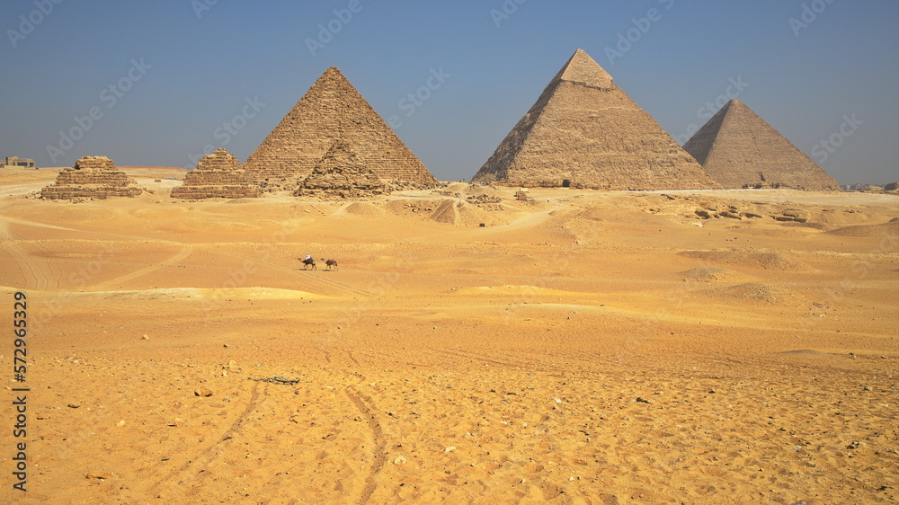 Panoramic view of pyramids in Giza, Egypt, Africa
Panoramic view of pyramids in Giza, Egypt, Africa