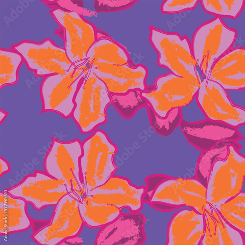 Abstract Floral Seamless Pattern Design