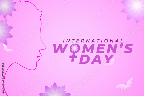 International Women's day in pink color, 8 march