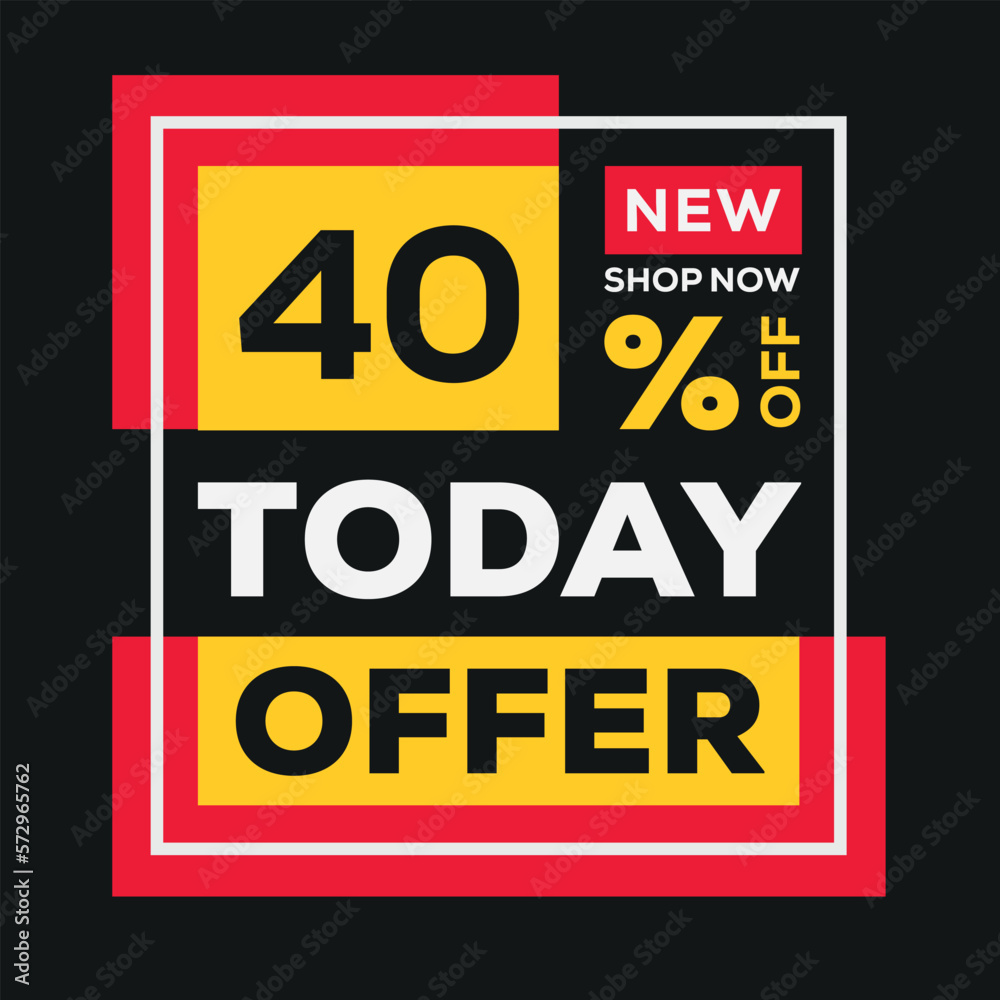 40% OFF Sale Discount, Today offer, Shop Now.