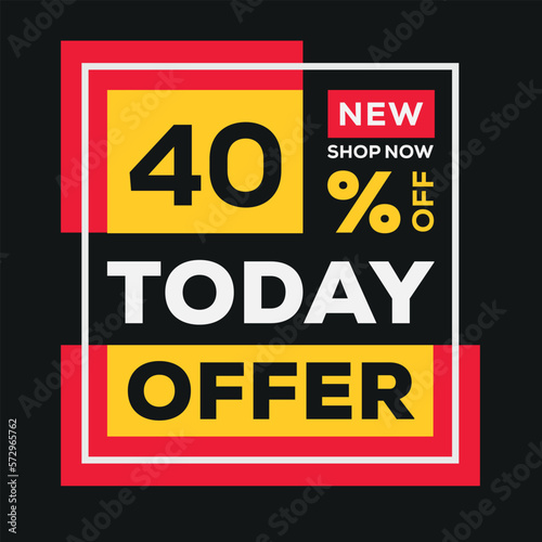 40% OFF Sale Discount, Today offer, Shop Now.