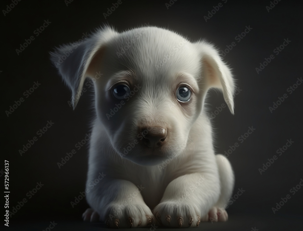 Fototapeta premium Cute Puppy Dog. Generative ai