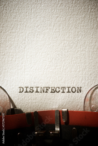 Disinfection concept view