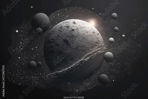 Dark Space, Illustration Concept, Generative Art