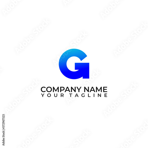 Ilustration vektor of letter g and reload symbol logo