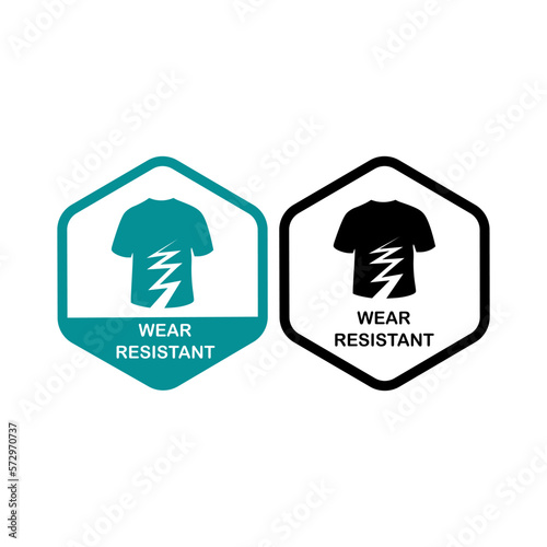 Wear resistant logo vector badge. Suitable for business, information and product label