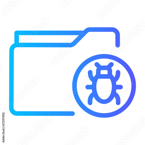 infected folder gradient icon