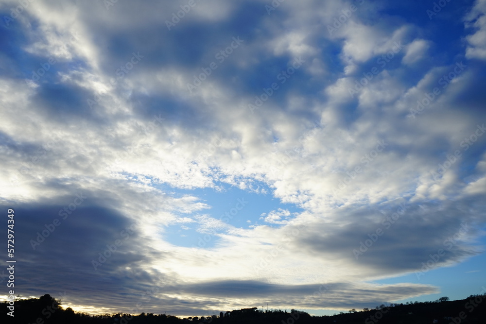 Deep blue sky just before the sunset Deep blue sky just before the sunset