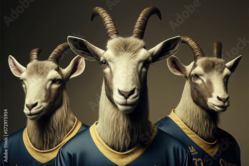 Sports goats cartoon