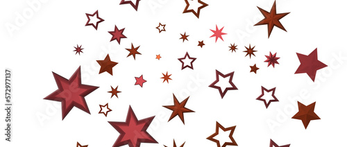 golden stars - in red