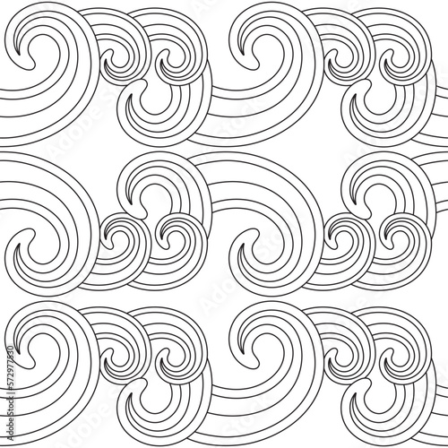 Wavy line pattern, mesh, seamless vector background.