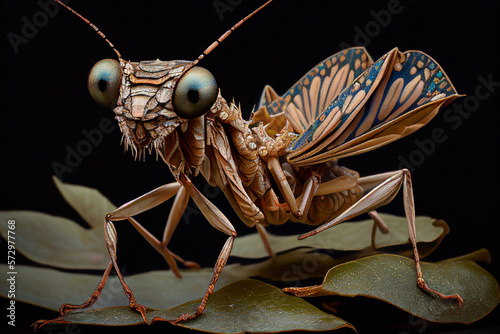 La Grecas Dwarf Mantis - Endangered Species - Generative Ai © Ai Inspire
