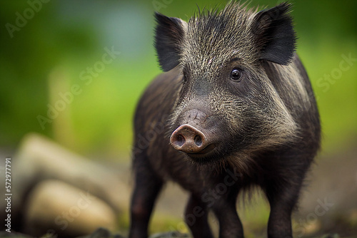 Sulawesi Warty Pig - Endangered Species - Generative Ai