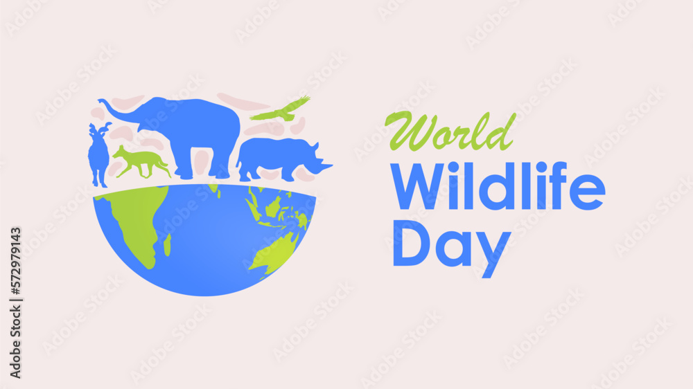 Fototapeta premium world wildlife day background template