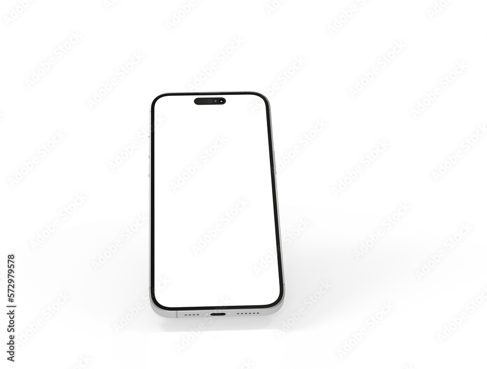 Modern glass smartphone hanging over the table Modern glass smartphone hanging over the table