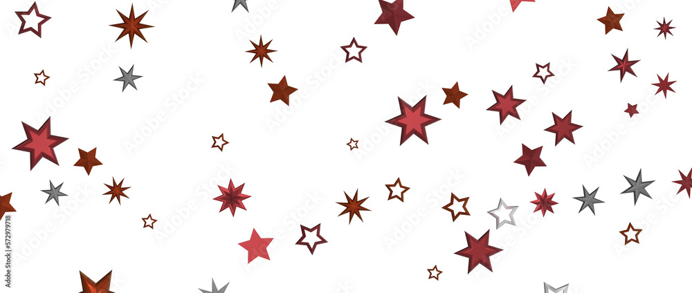 Glossy 3D Christmas star icon. Design element for holidays. -