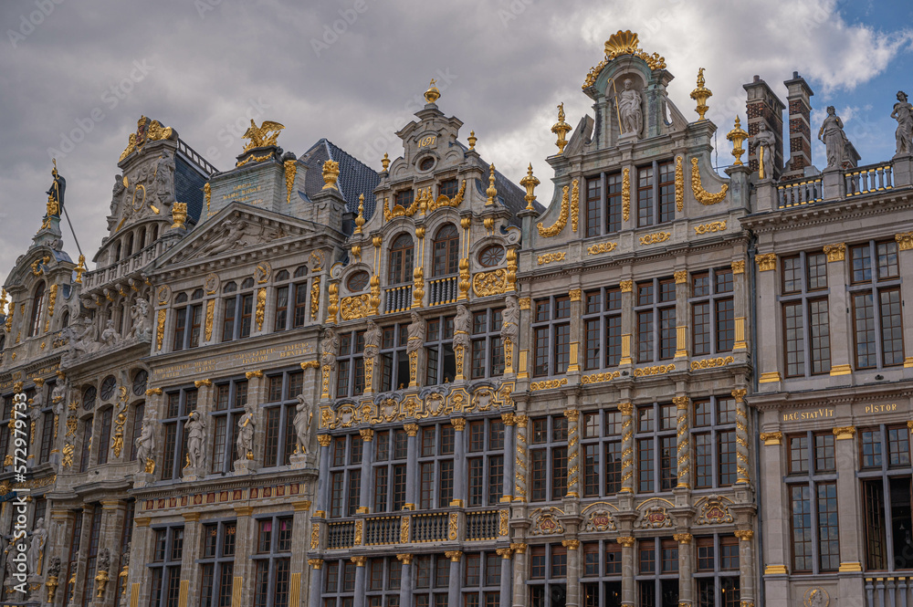 Brussels Grand Place: A Golden Oasis Amidst Dark Skies