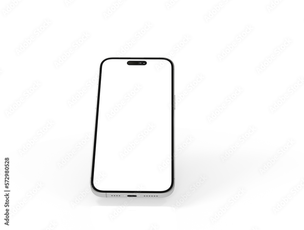 smartphone With Blank Screen in 3d smartphone With Blank Screen in 3d
