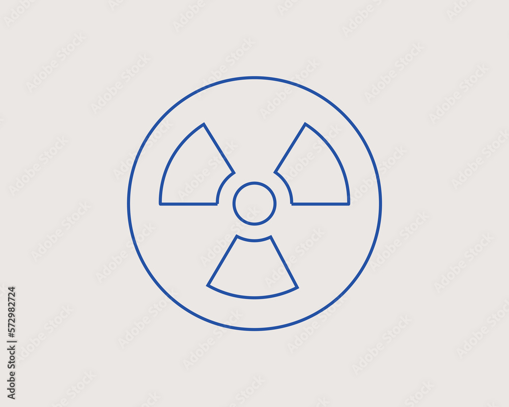 Concept of nuclear energy in a flat style. Ecology thin line icon. Green Energy editable stroke icon. Vector illustration Concept of nuclear energy in a flat style. Ecology thin line icon. Green Energy editable stroke icon. Vector illustration