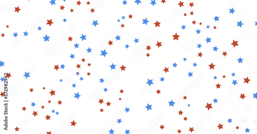 Stars - Festive background with confetti in the shape of stars in the color of the American flag. Stars - Festive background with confetti in the shape of stars in the color of the American flag.