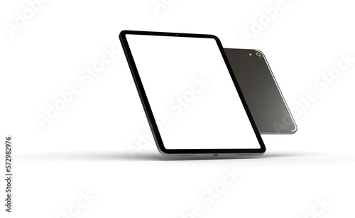 Photo White tablet, isolate...