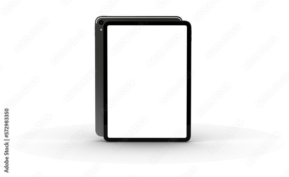 Photo White tablet, isolated on 3d background Photo White tablet, isolated on 3d background