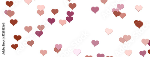  Falling love heart confetti 3d illustration