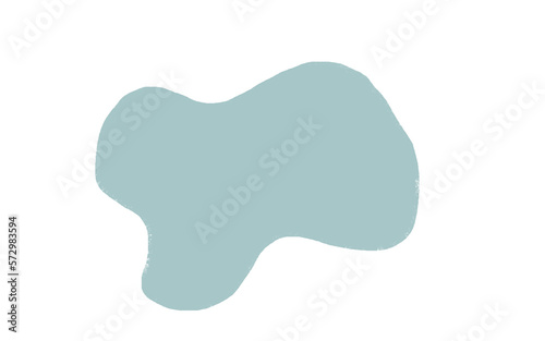 blue hand drawing solid color abstract freeform presentation decoration hand painted wave swashes minimal shape element