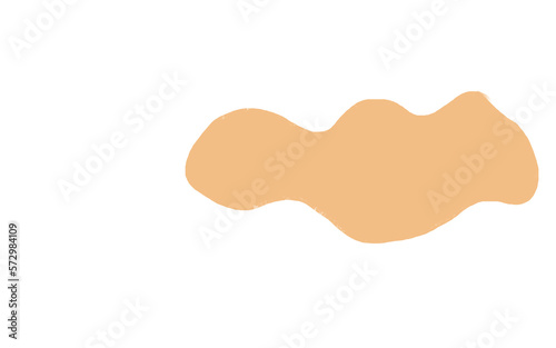 orange brown hand drawing solid color abstract freeform presentation decoration hand painted wave swashes minimal shape element