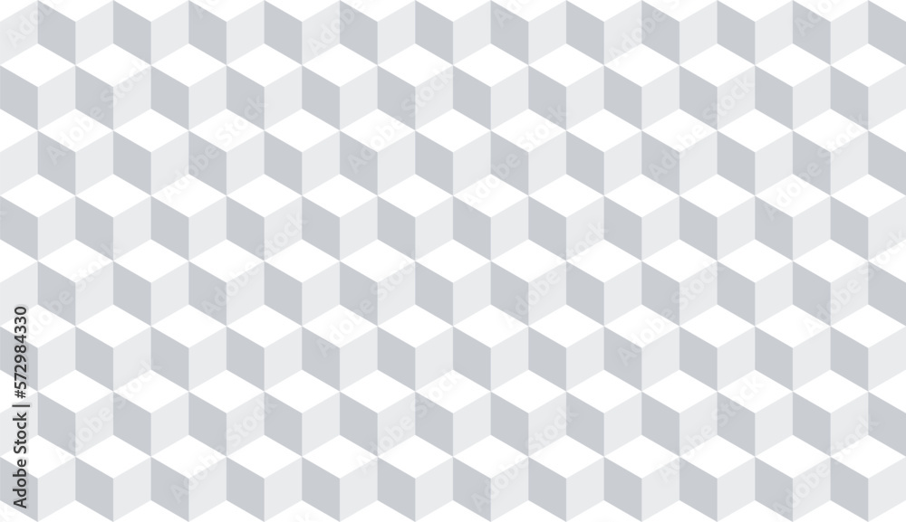 White seamless 3d cube geometric pattern, background. Vector EPS 10 White seamless 3d cube geometric pattern, background. Vector EPS 10