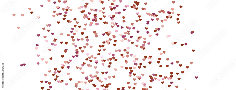 hearts isolated on transparent background. Valentine’s day design.