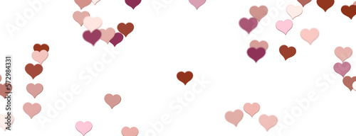 Falling love heart confetti...