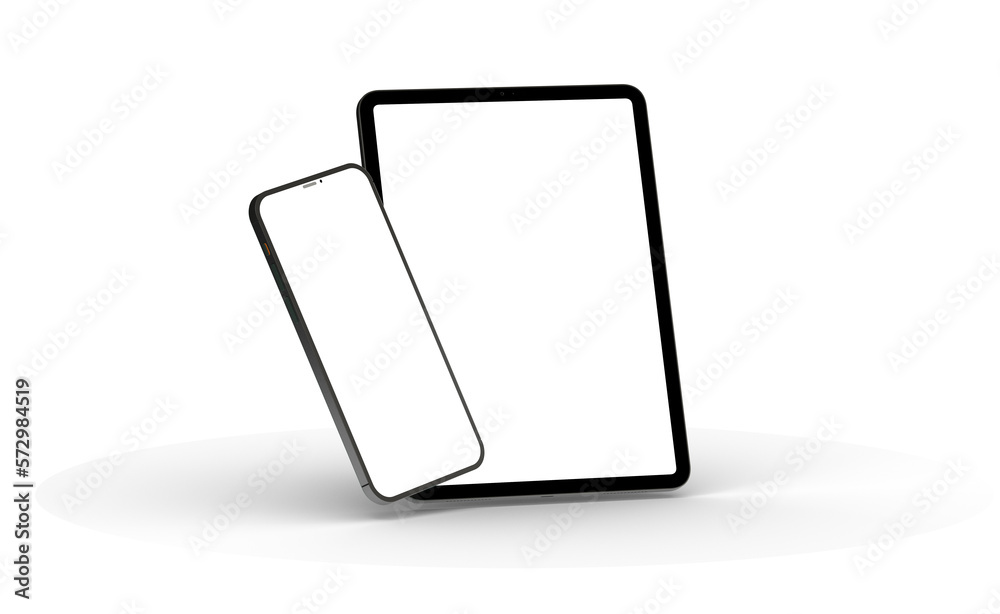 Photo Black tablet computer with blank 3d Photo Black tablet computer with blank 3d