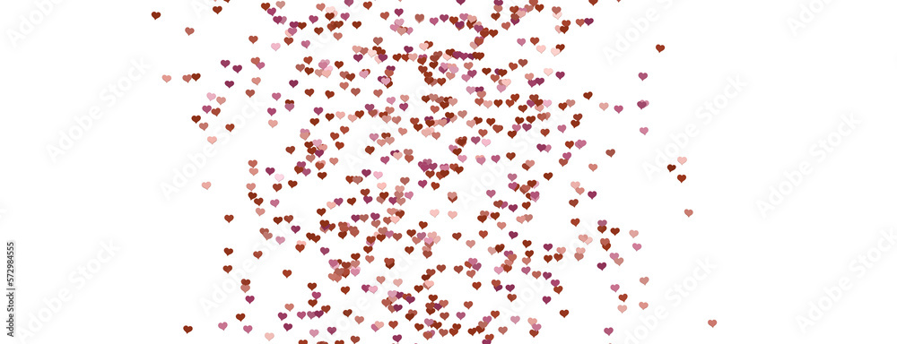 3D illustration of hearts falling 3D illustration of hearts falling